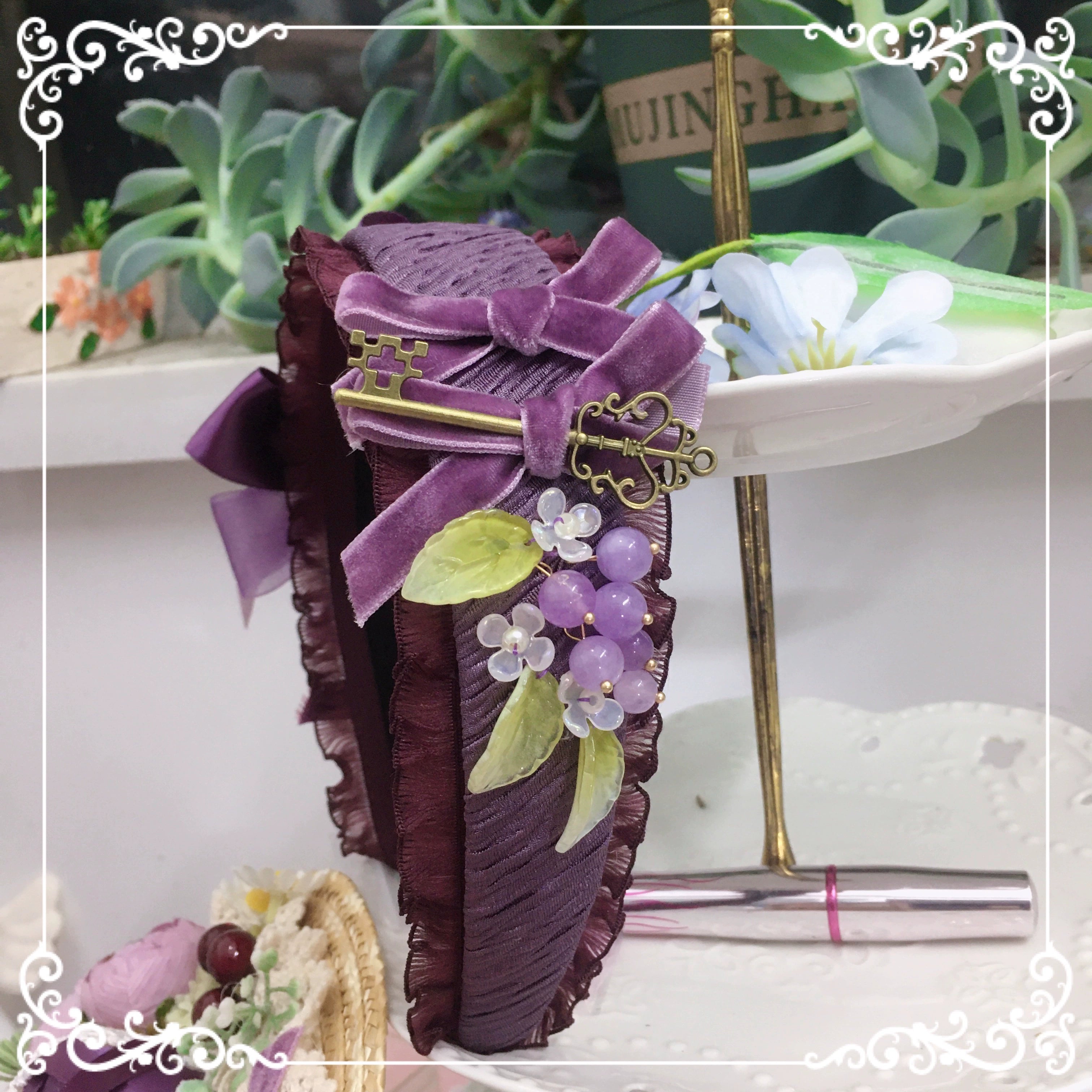 (Buyforme)Chestnut Lolita~Louvre Vineyard Accessory Hairband Retro Lolita KC 28850:322986