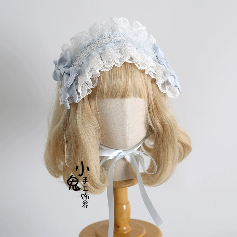 Xiaogui - Blue Sweet Lolita Lace Hair Accessory 43125:766507