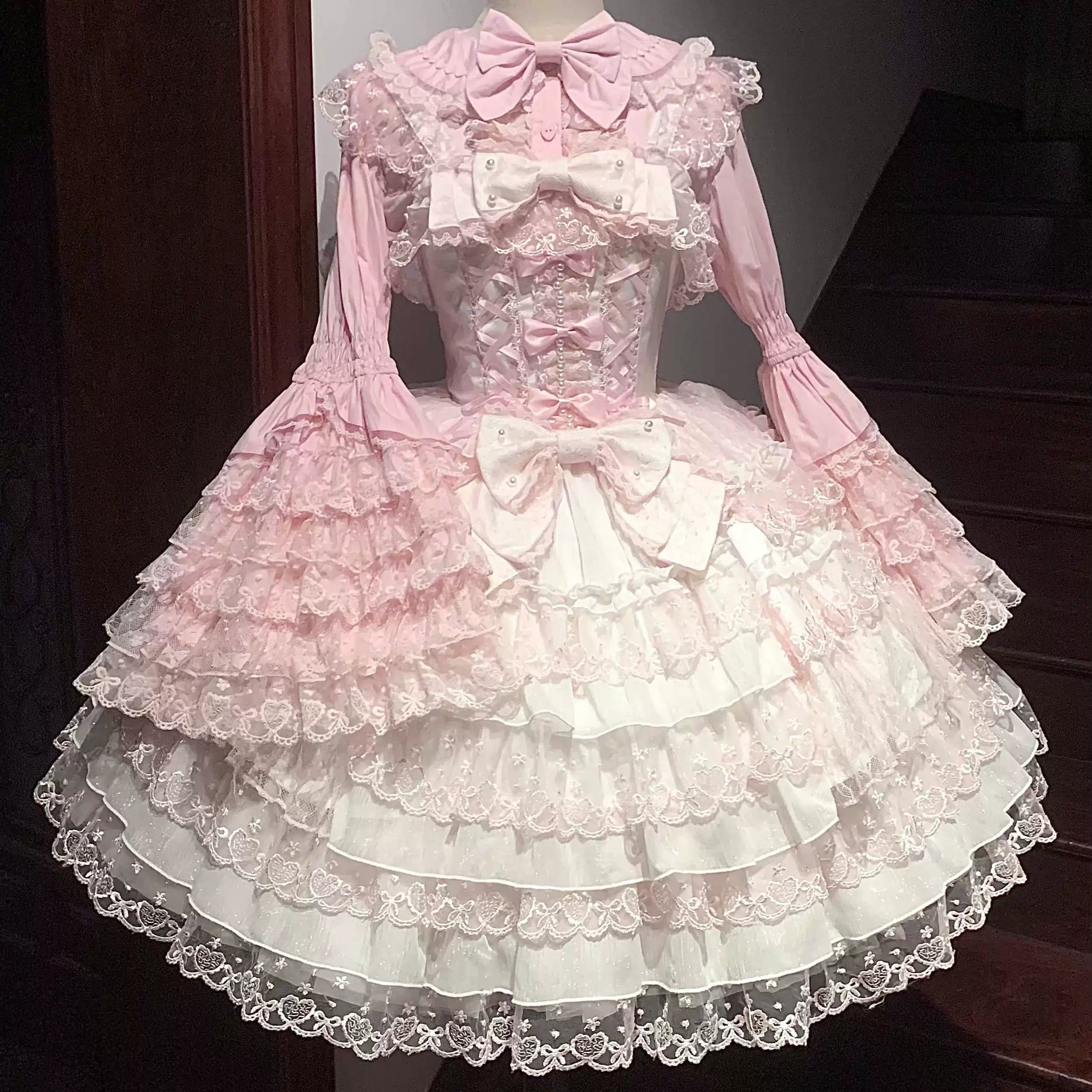 Sugar Girl - Love Overture - Sweet Lolita Blouse Princess Sleeves Lolita Shirt S Pink