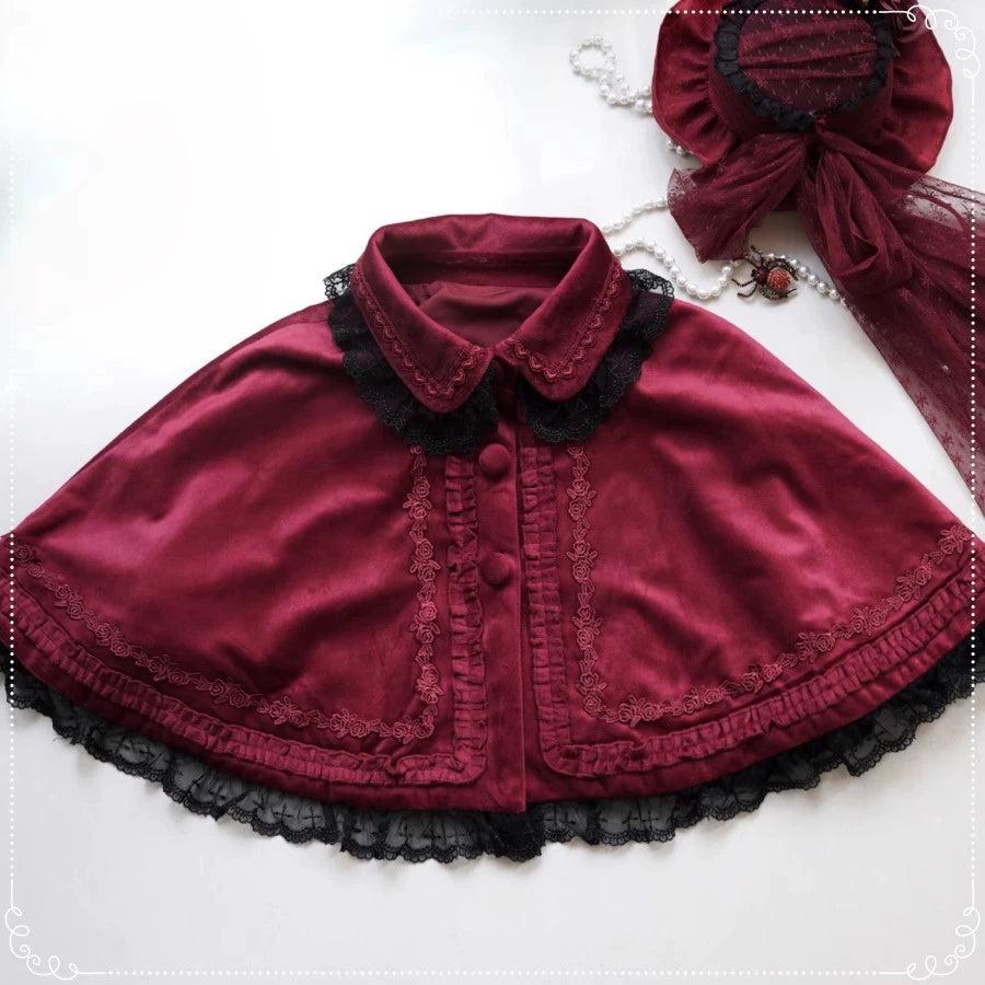 Moon River - Moonlit Spider - Gothic Lolita SK & JSK Dress Outfit Set (Red / L M S) 44232:799406