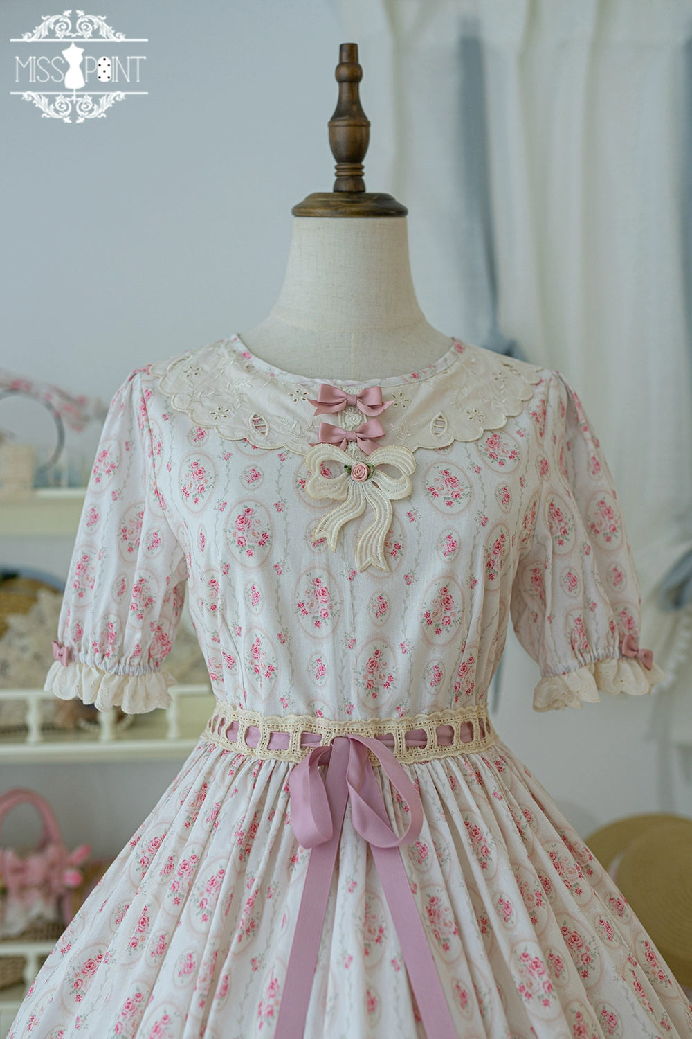 Miss Point~Customized Elegant Lolita OP Dress Cute Daily Girl Short Lolita Dress 35670:519750