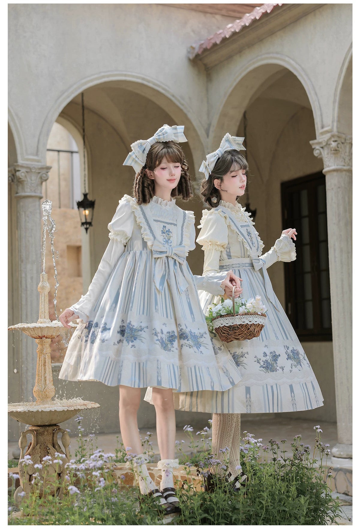 Iris - Classic Lolita JSK Dress Set, Iris Print and Embroidery 45997:871523