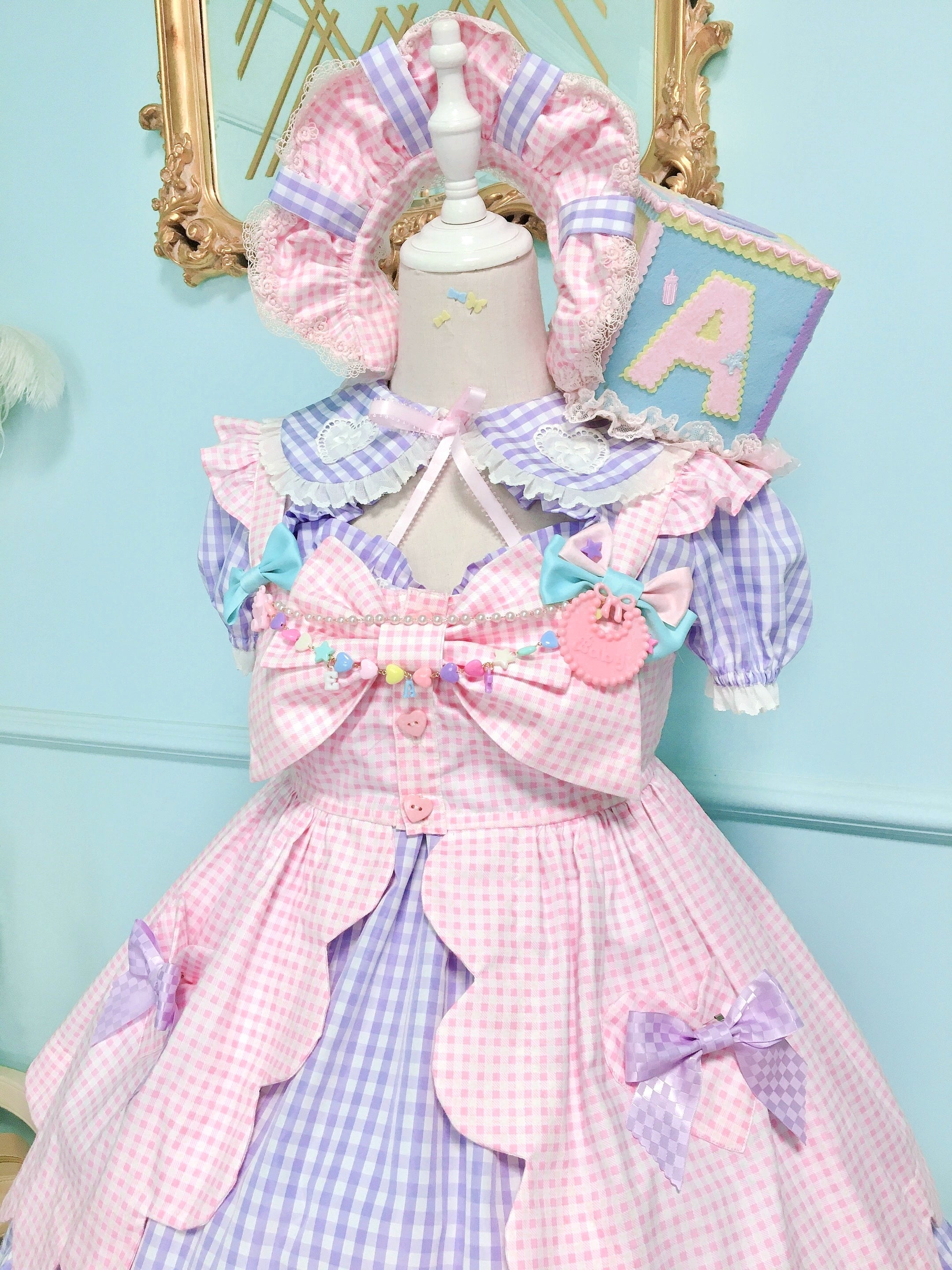 Fluff Mollie - Bean Breakfast - Sweet Lolita Overskirt Daily Daily Petaled Skirt 1.0 Pink