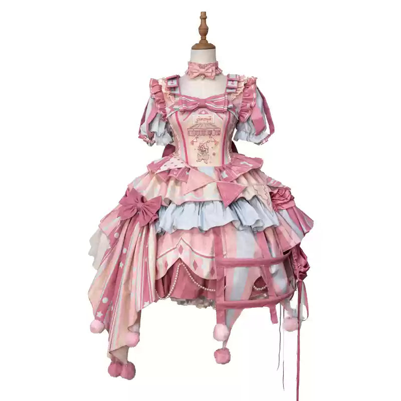 Circus Fairy Tale Opener - Doll-Like Kawaii Lolita Dress (L M S XL / Pink) 39170:746078