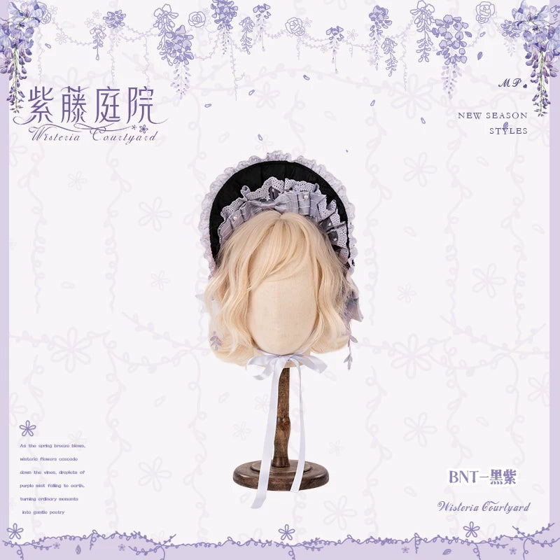 Wisteria Courtyard - Dreamy Purple Brooch and Headdress, Wisteria Accent (L) 45298:844023