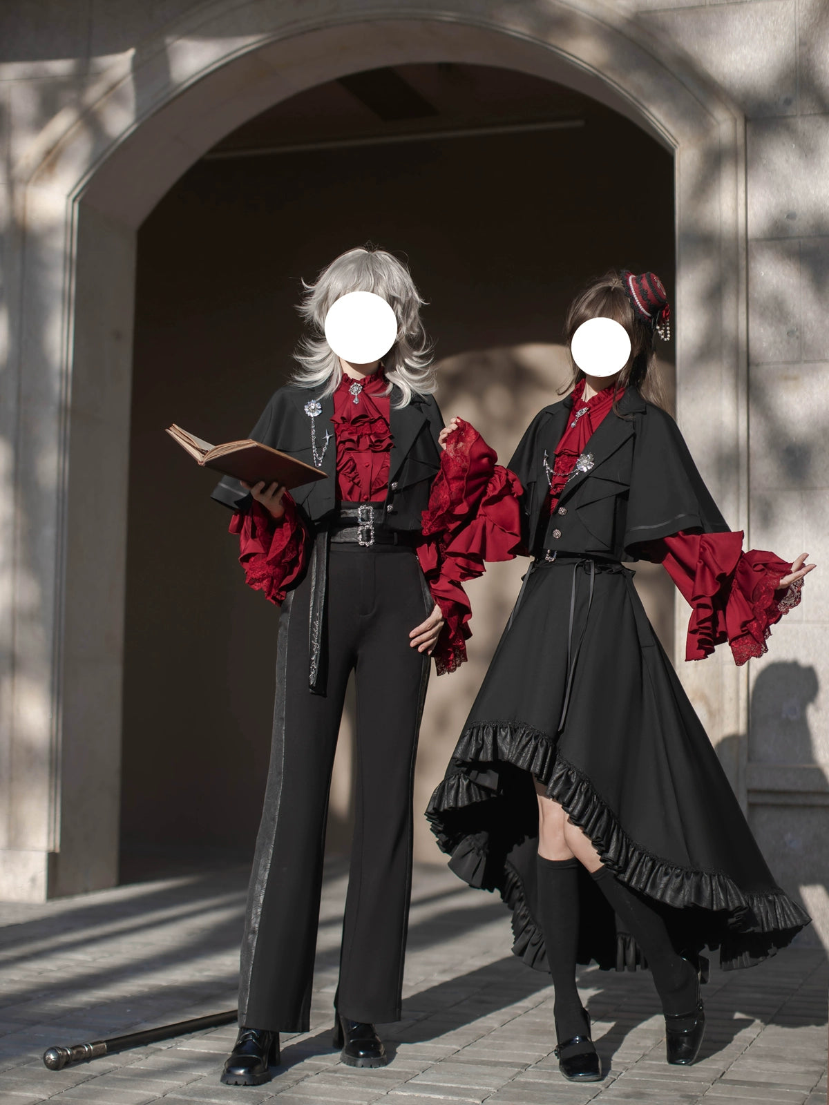 Every Page of The Poem - Night & Day Sonata - Ouji Lolita Princess Sleeve Shirt & Pants Set