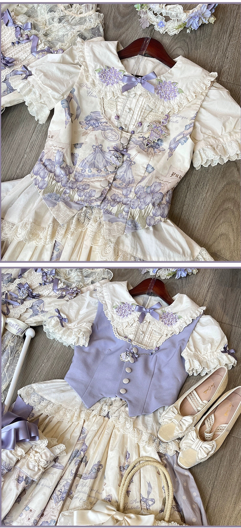 NanShengGe - Purple Memoirs - Floral Themed Classic Lolita Accessory 43695:783354