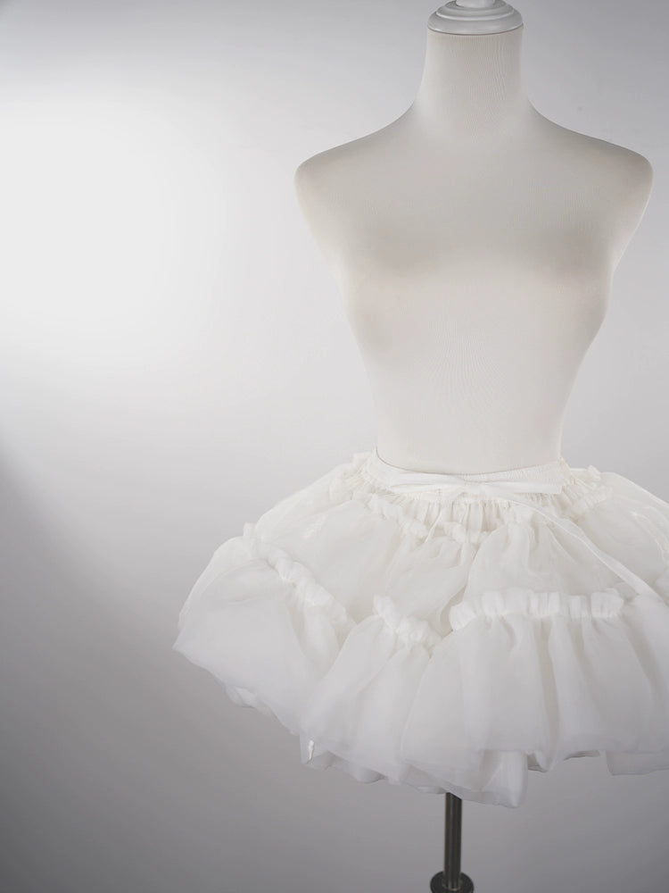 OCELOT - White Puffy Lolita Petticoat | 11.8" (30 cm) Length 44143:796718