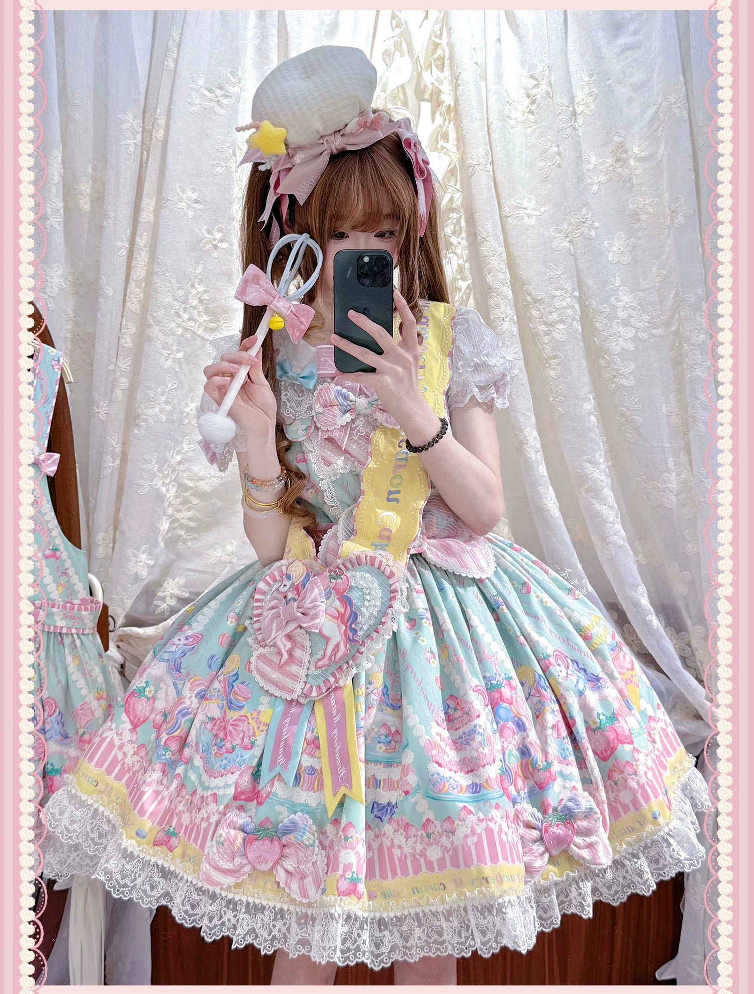 Macaron - Printed Sweet Lolita OP Dress, Old School Lolita JSK Available