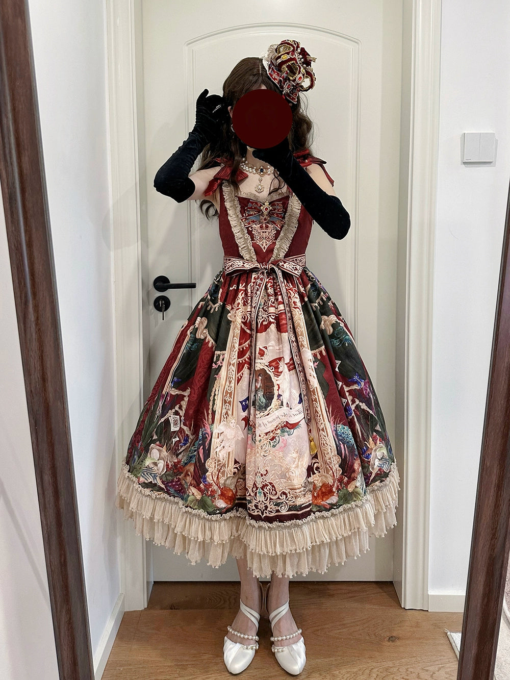 Miss Point~Kaleidoscope~Retro Lolita Dress Oil Painting Print JSK Dress Customized 35394:488310