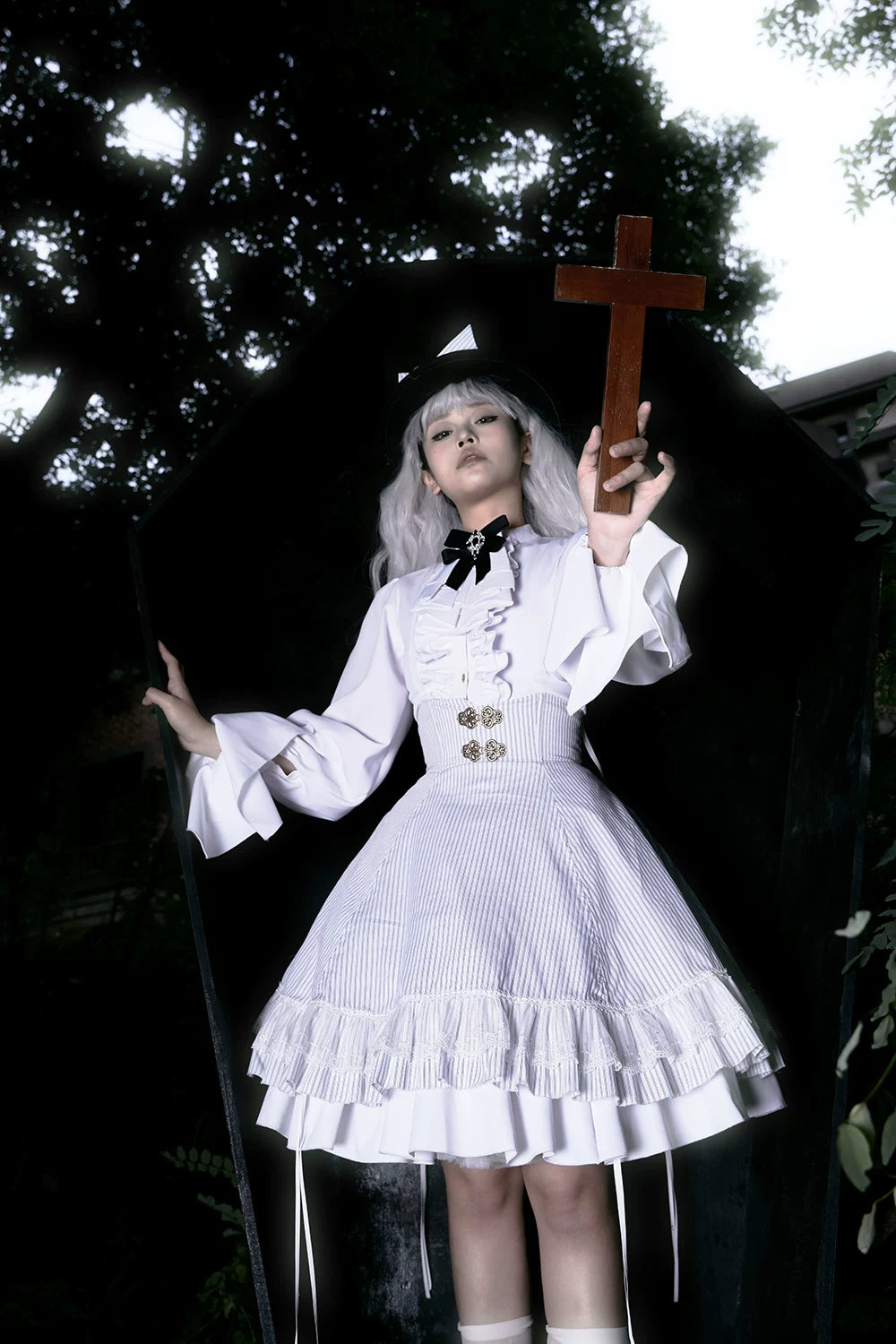 Perint Manor - Gothic Lolita Striped Dress, Tailor-made 44410:808325