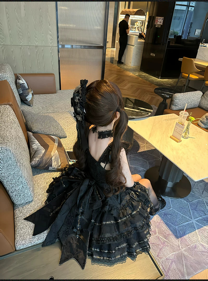 Luminous Whisper - Sweet Lolita Princess Jumper Dress, Layered Hem