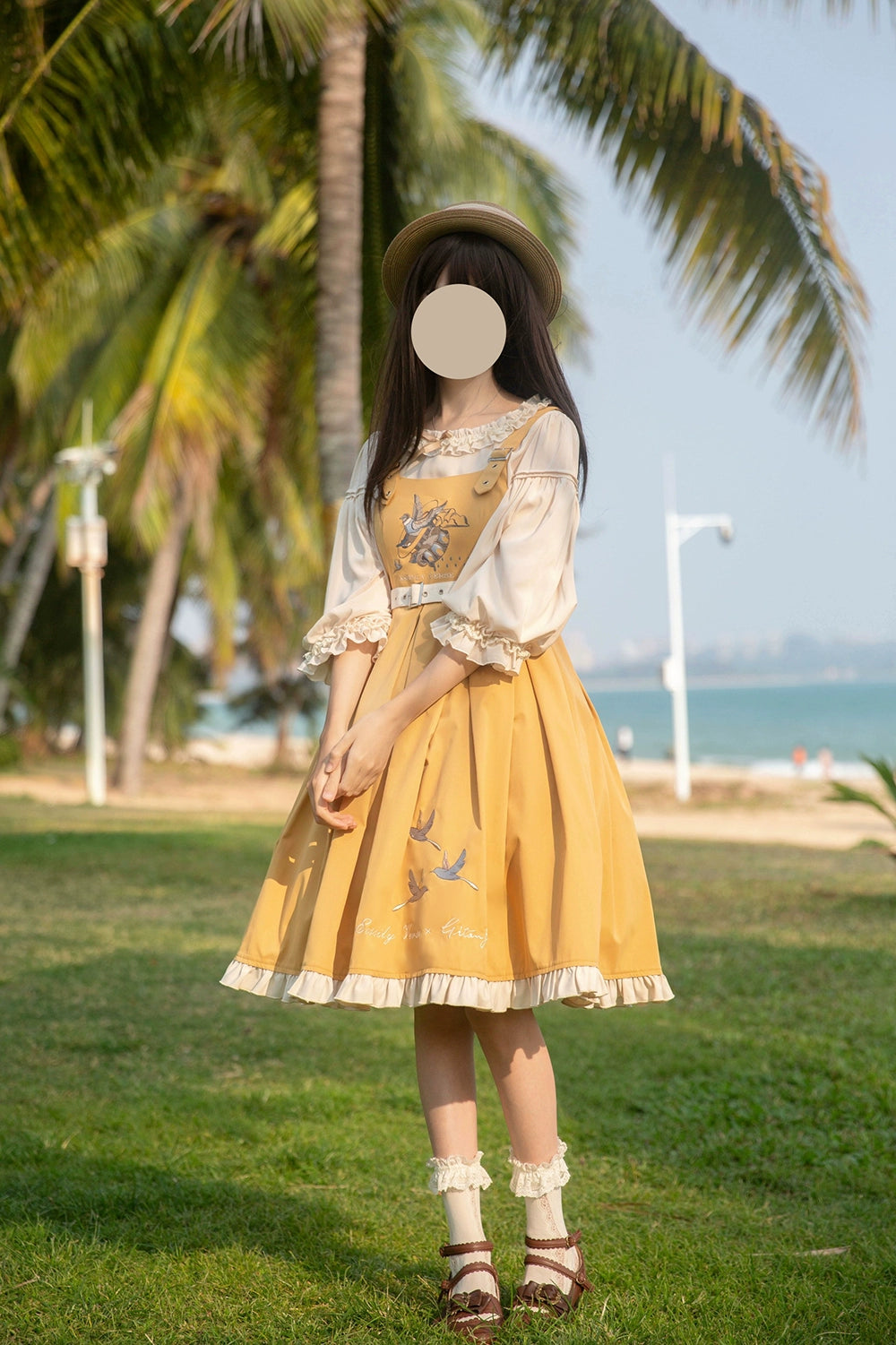 EESSILY - Flying Bird - Plus Size Elegant Lolita JSK Dress With Bird Embroidery 43278:776290