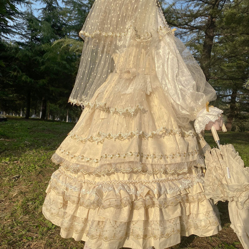 Puppet Night - Elegant Lolita Flounce Hemline Princess Dress Multicolors