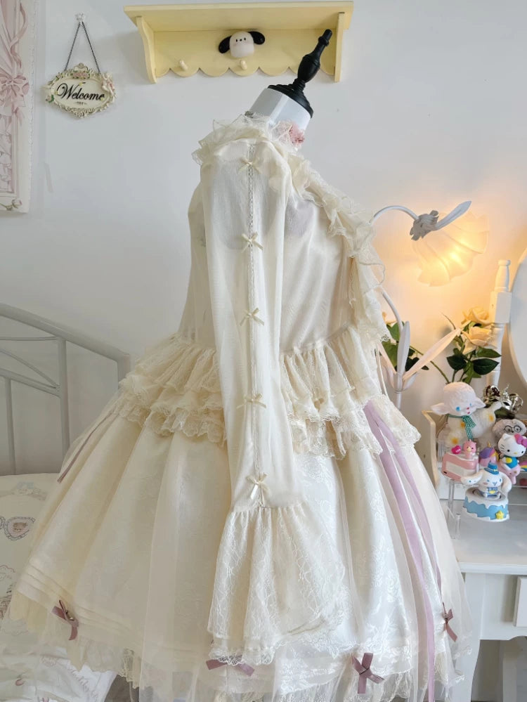 Mist Cardigan - Lightweight Sweet Lolita Bolero, Ruffle Details 44496:810970