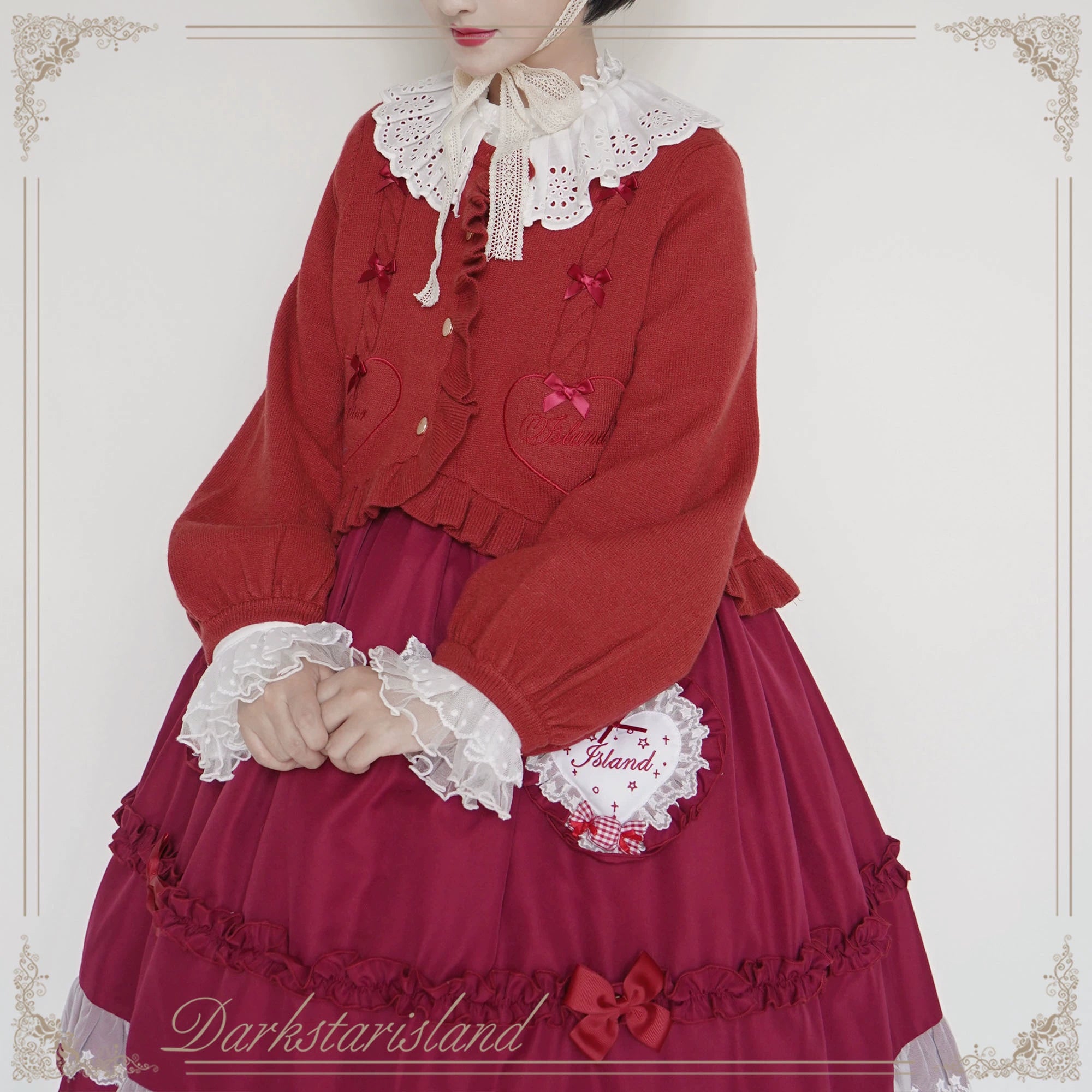 (BFM)Dark Star Island~Sugar Frost~Sweet Lolita Cardigan Knit Embroidered Sweater 34274:449452