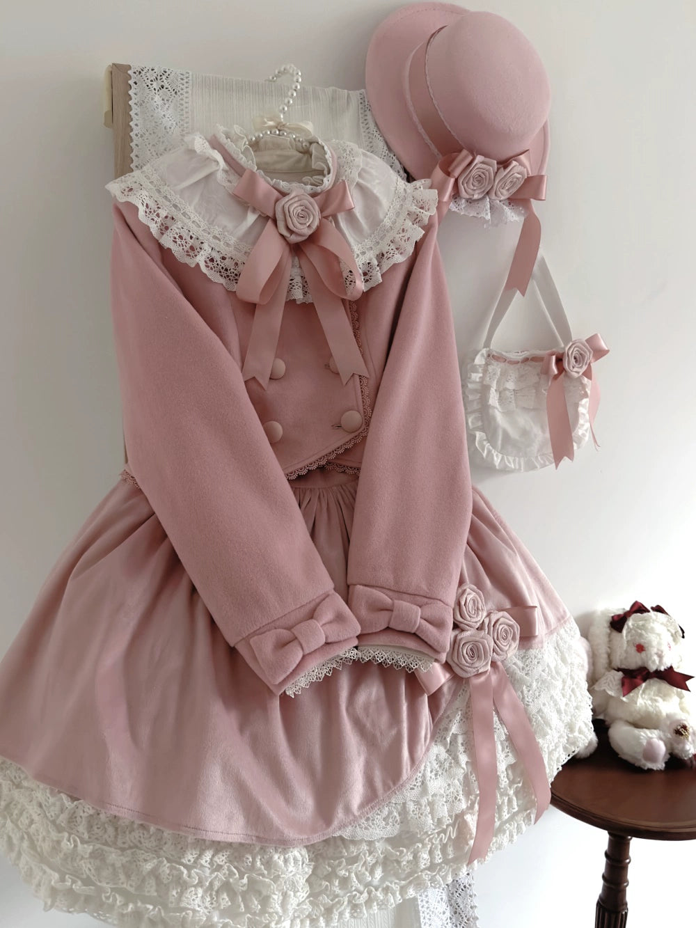 LeMiroir - Winter Solstice - Elegant Lolita Hat, Detachable Collar, Handbag 44088:794401