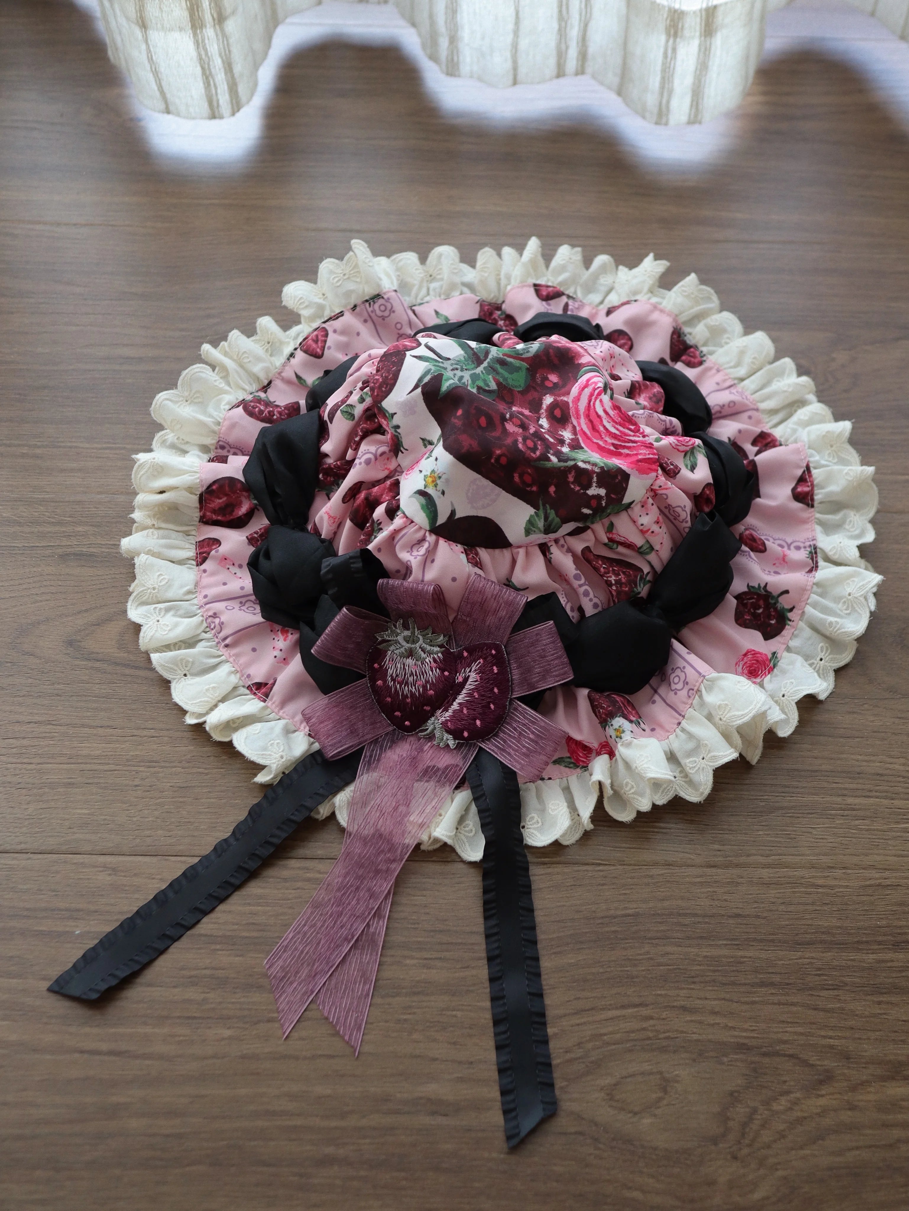 Dark Berry Fairytale - Cotton Sweet Lolita Strawberry Printed OP & JSK Dress 45629:856411