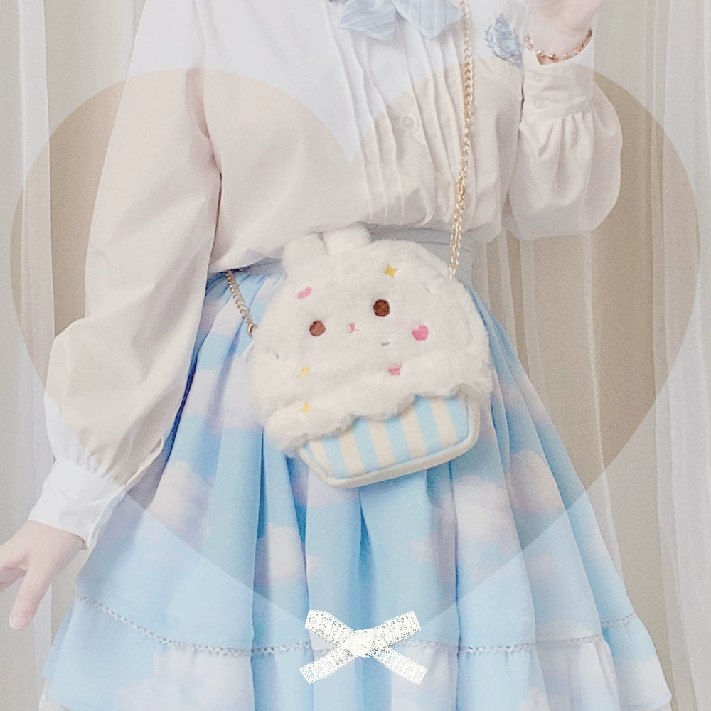 PiggyLass - Cute Plush Lolita Bag Rabbit Cake Bag rabbit cake bag + metal chain (pre-order)