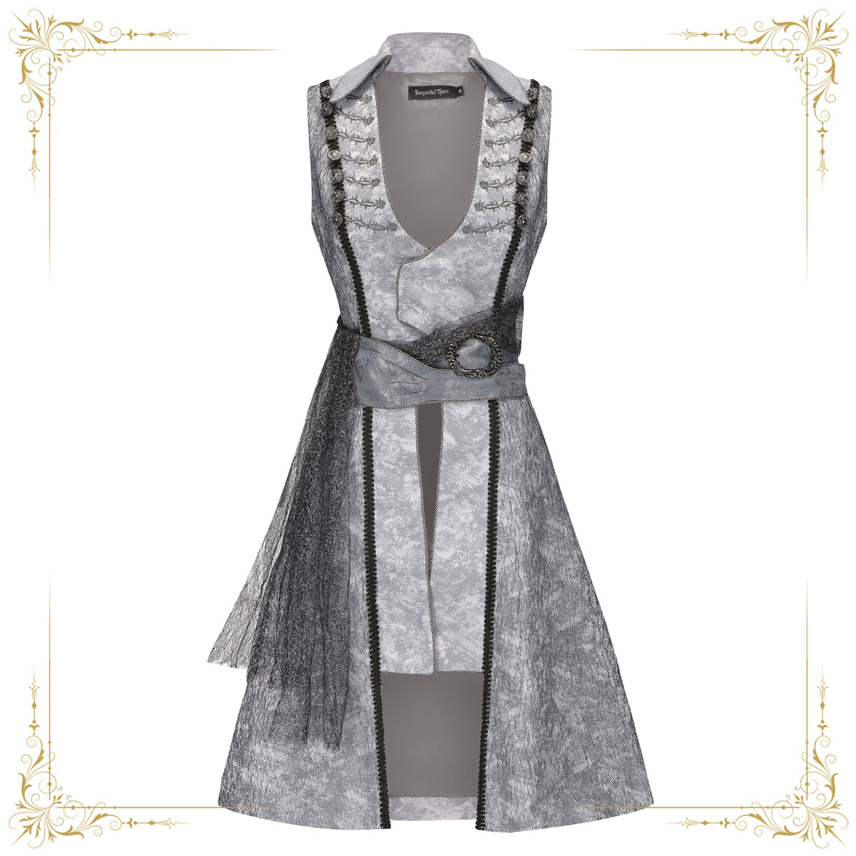 Immortal Thorn~Eternal Treasure Voyage~Sleeveless Ouji Lolita Vest Coat with Rose Embroidery (L M S XL) 42744:751718