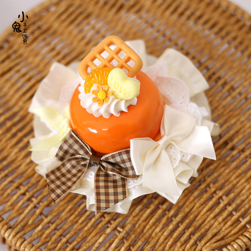 Xiaogui - Sweet Cake - Kawaii Lolita Hairpin Cake Flower Pill Headdress #4