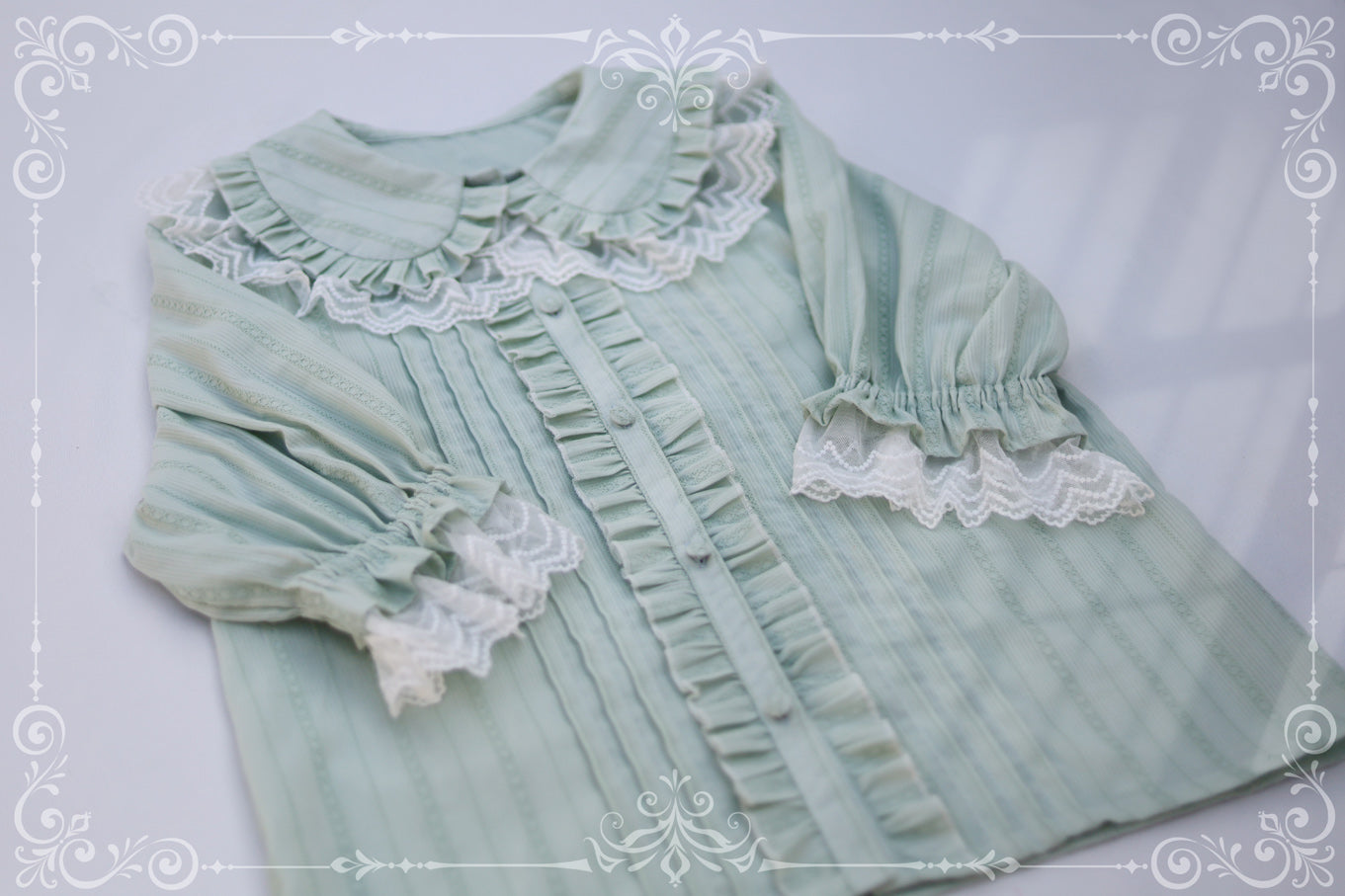 MIST~Sweet Lolita Golilla Short Sleeve Shirt 9912:184450