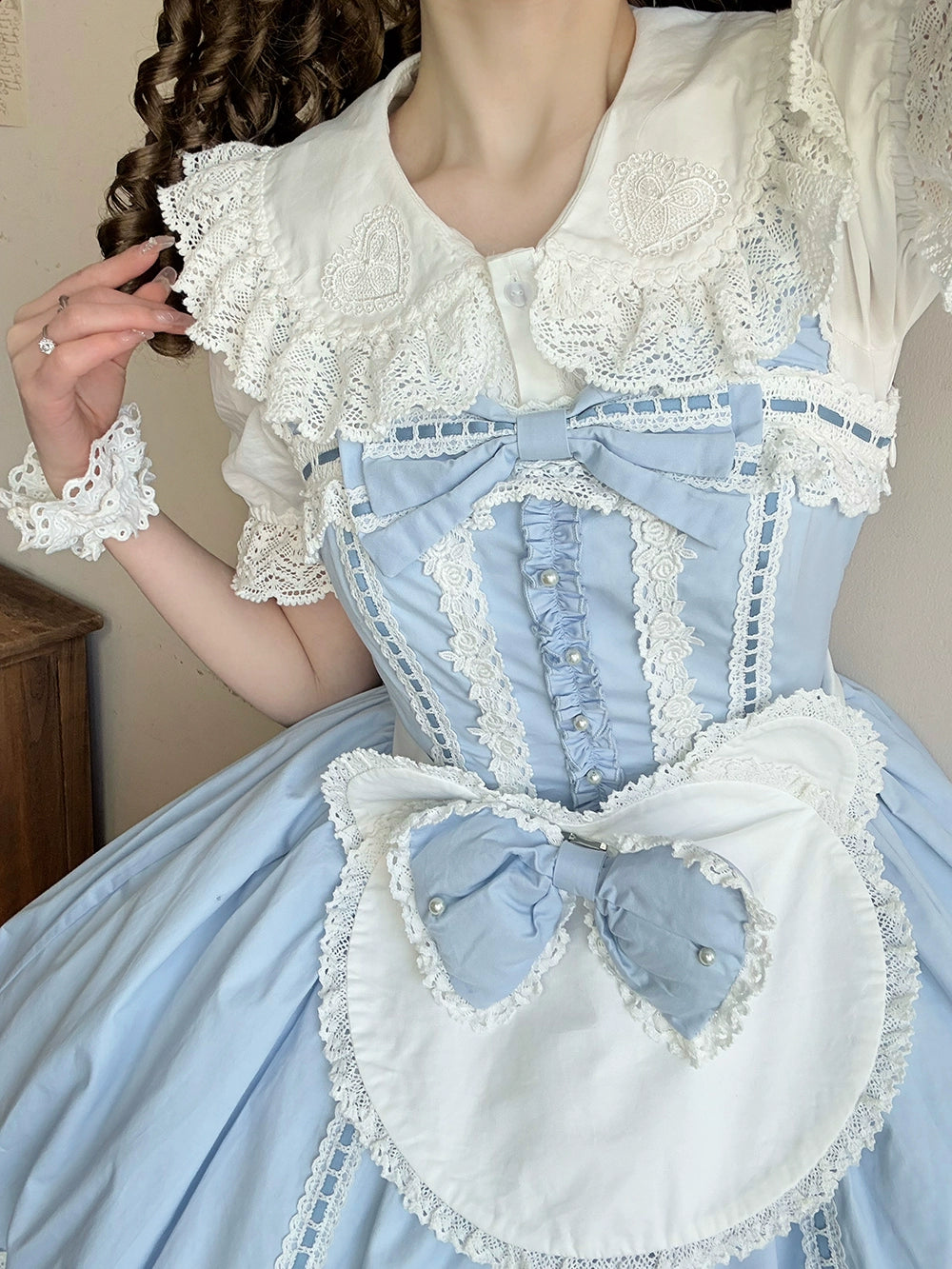 Miss Point~Vintage Petal Rabbit~Cotton Old School Lolita Blouse With Bunny Ear Customized Size 43137:769674