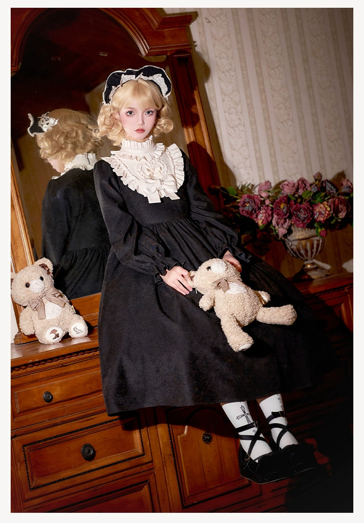 With PUJI - Twilight Choir - Twin Lolita OP Suit Loose Version Dress with Apron