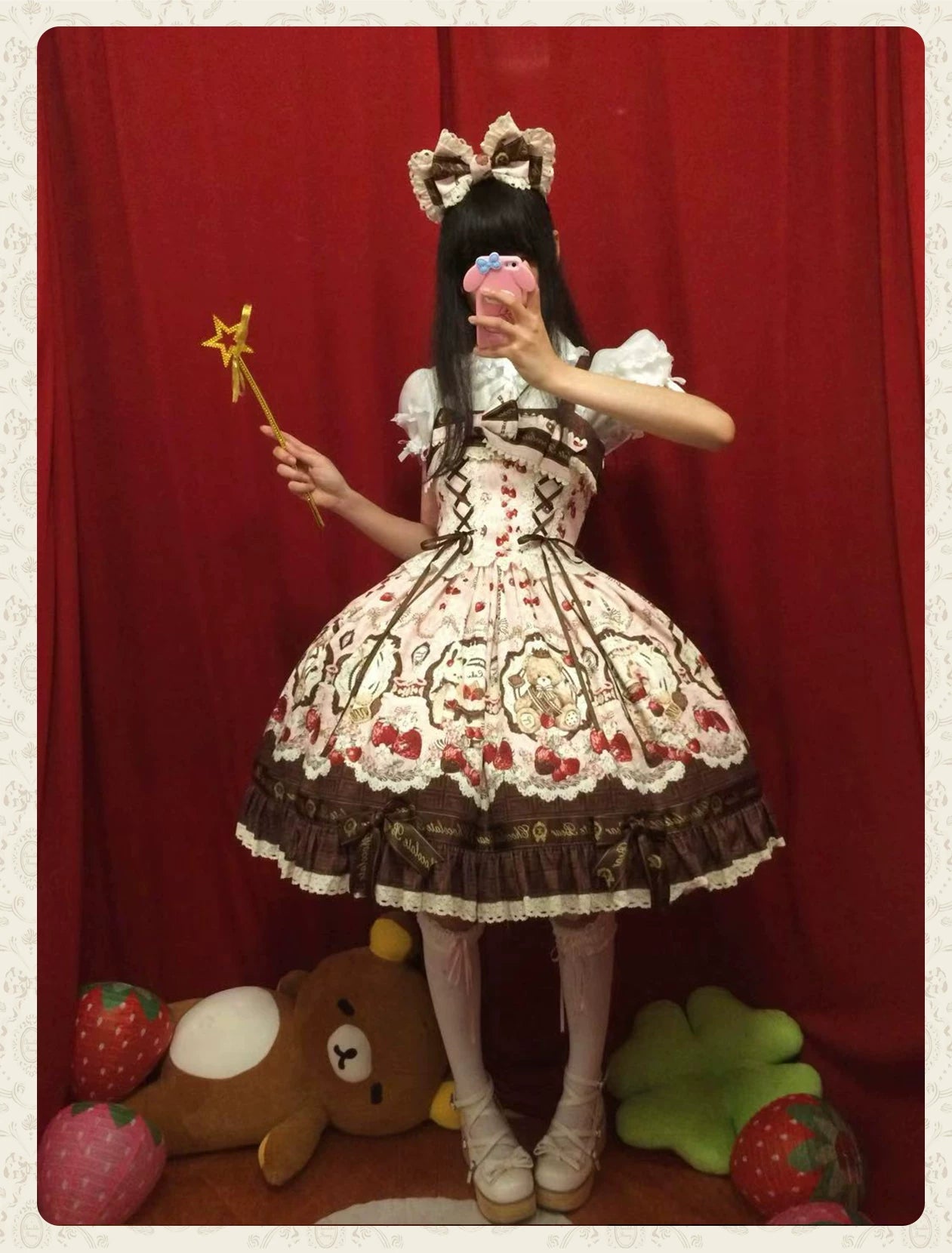 Cookie Treasure Box - Sweet Lolita Dessert Printed JSK Dress with Ribbon Bows 45542:851711