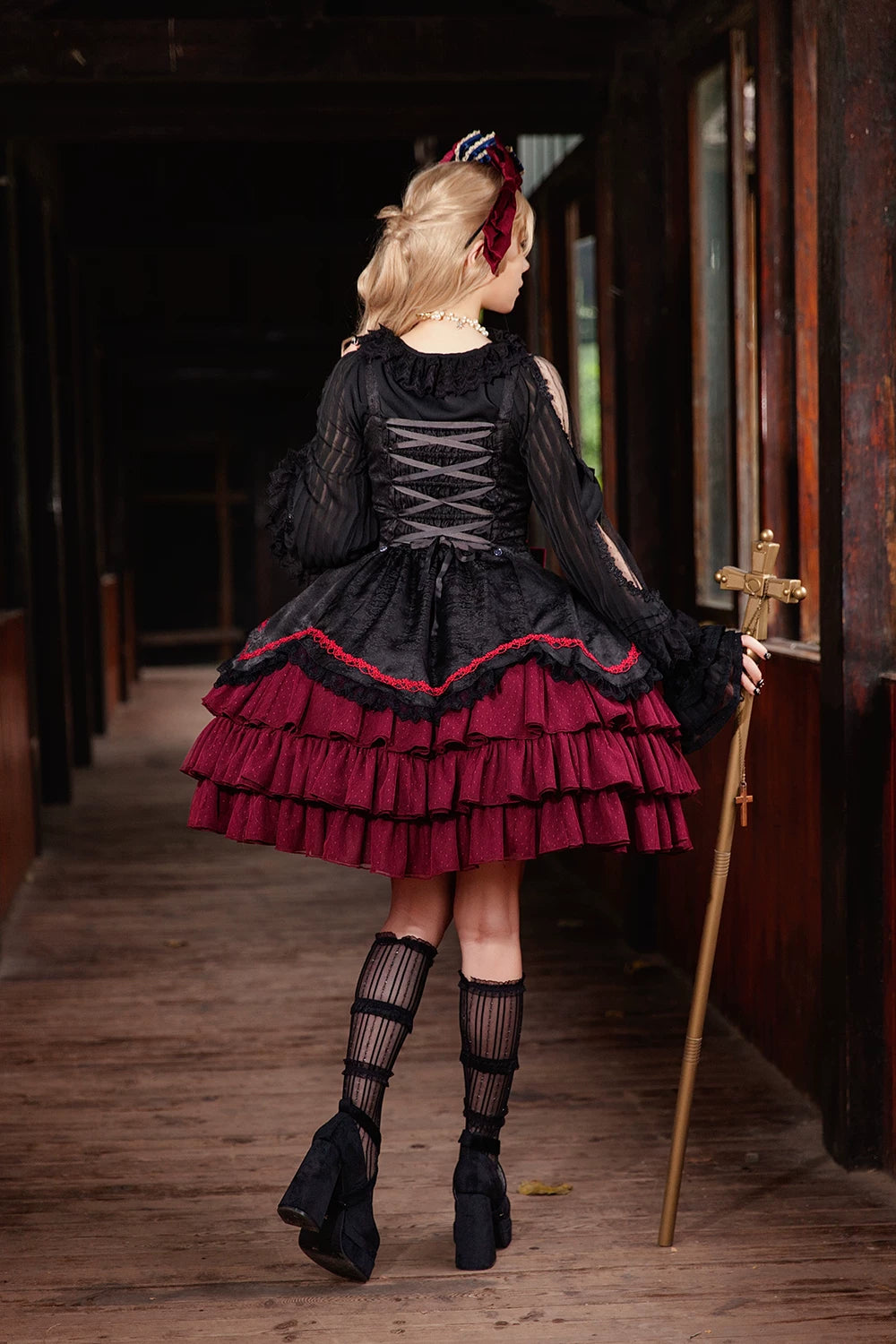 Pearl Box - Classic Lolita JSK, Bustle Back Hem 44506:811369