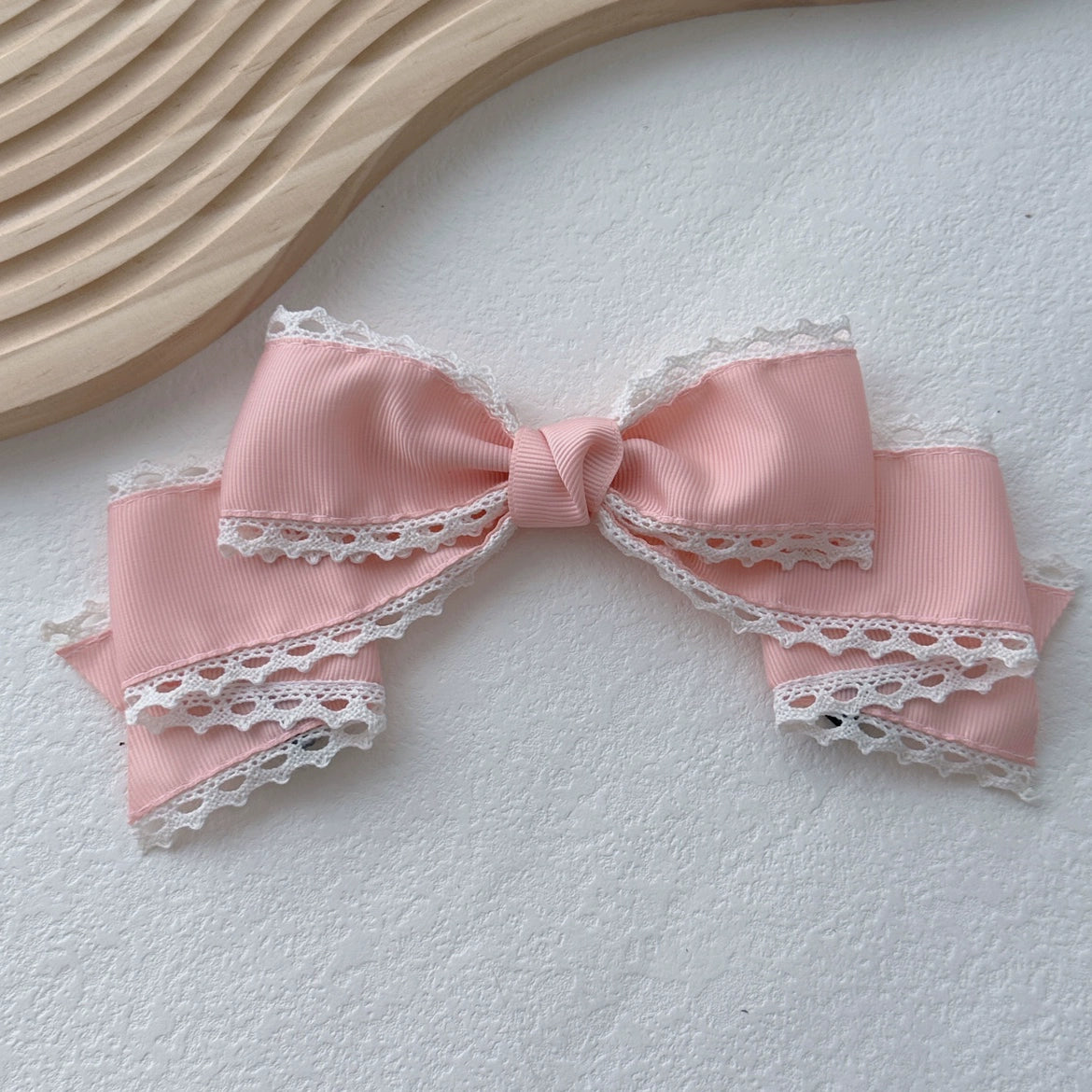 Qingyi Handmade - Sweet Lolita KC Multicolor Bow Lolita Headwear Flesh pink