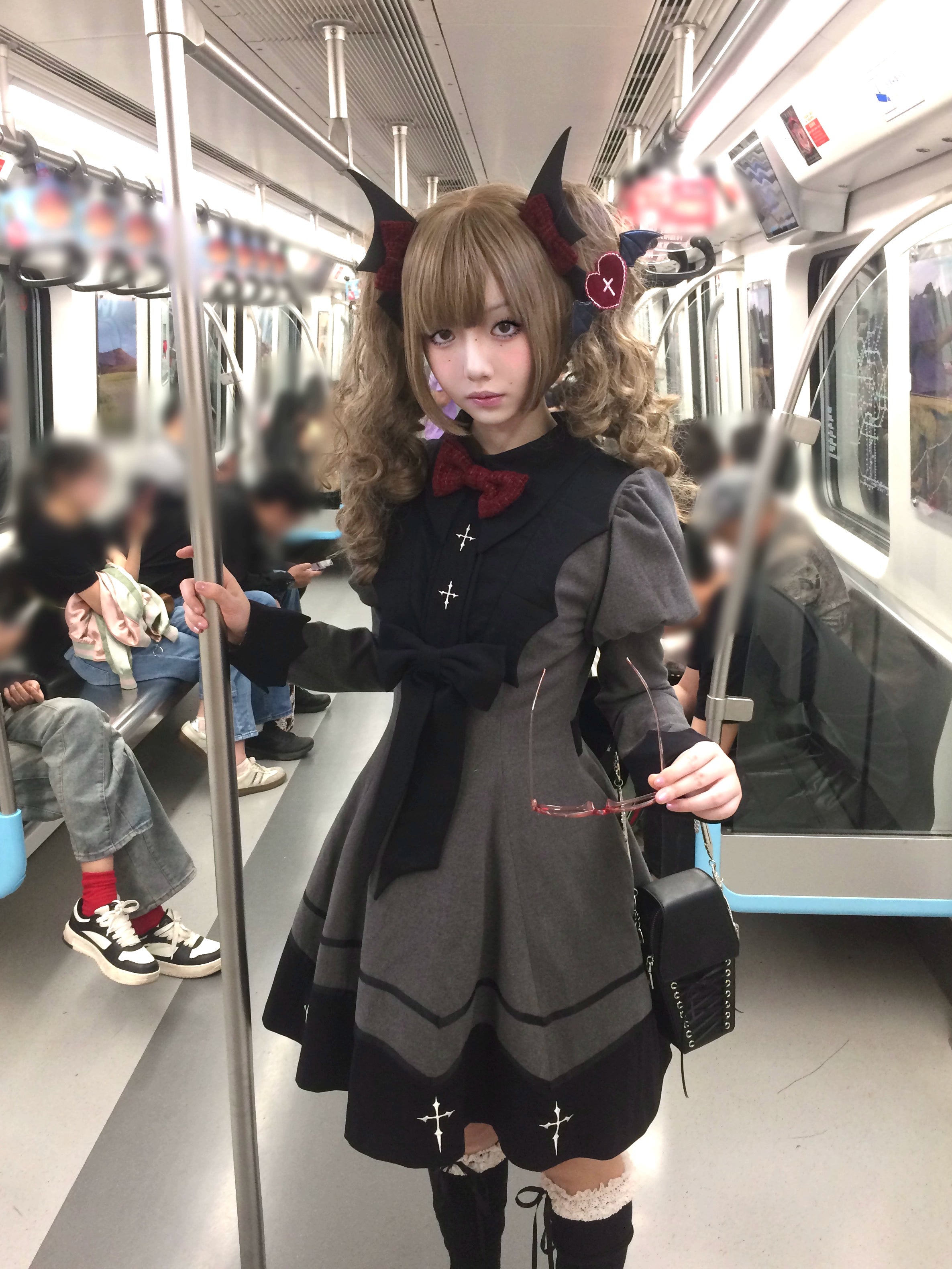 Polaris Lolita - Vampire Princess - Bat-Inspired Halloween Gothic Lolita OP Dress 43386:774883