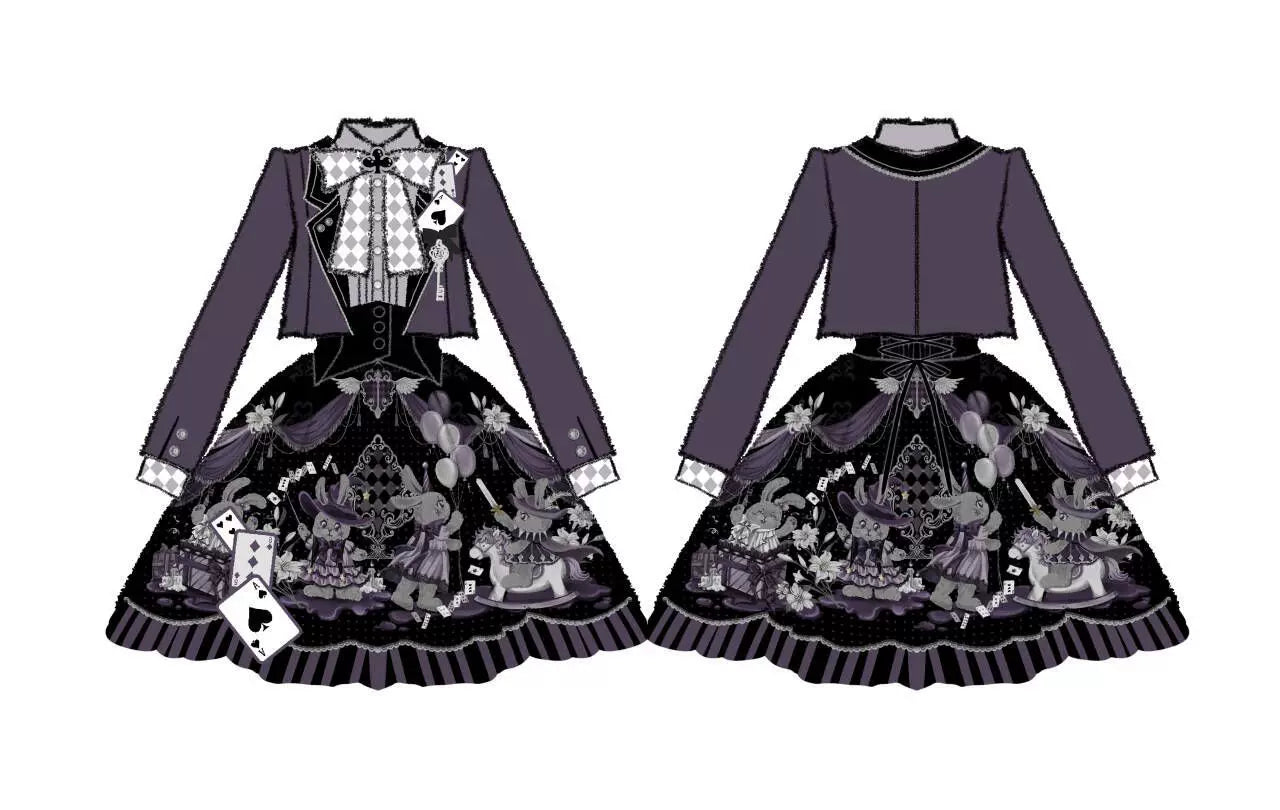 Magic Troupe - Gothic Lolita Outfit, Bunny Printed Skirt 44531:811885
