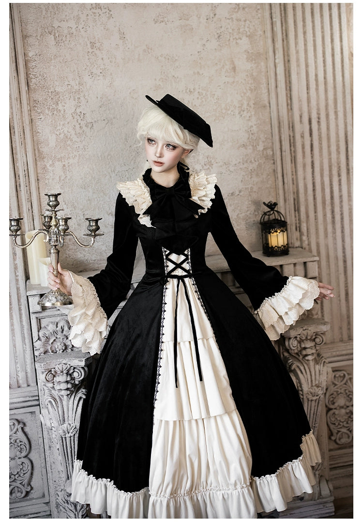 The Nutcracker - Winter Classic Lolita OP Dress, Front Opening 44385:806452