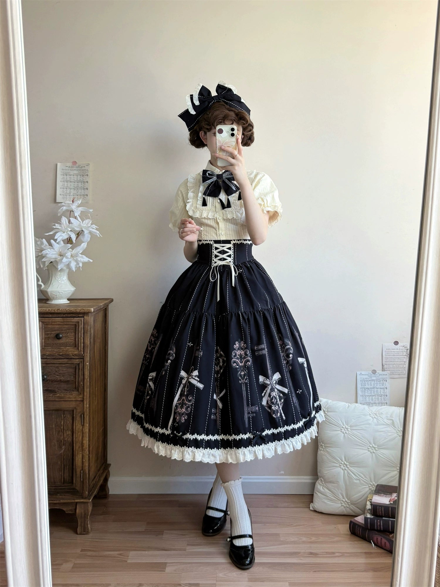 Uncle's Workshop - Secret Key - Classic Lolita Dress Suit, Key Print 43925:790938