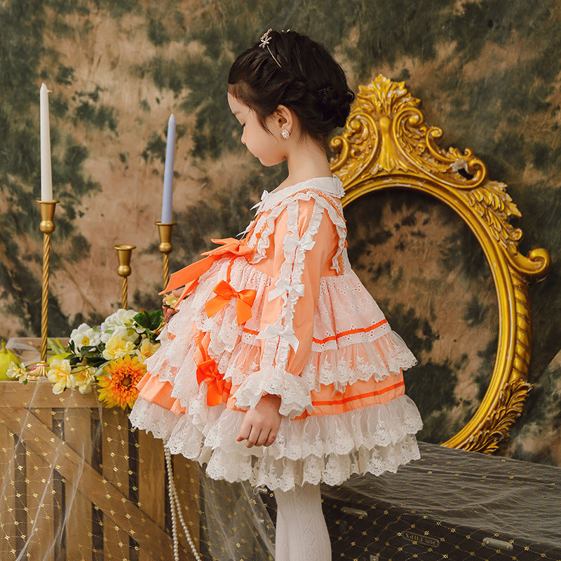 ZIIVAXXY Lolita~Kid Lolita Dress Girl Festival Lace OP dress   