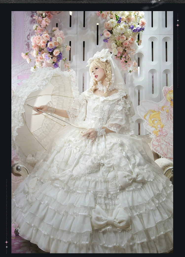 Mengfuzi - Gem Princess - Wedding Sweet Lolita JSK Dress Suit, Side Zipper 44018:792224