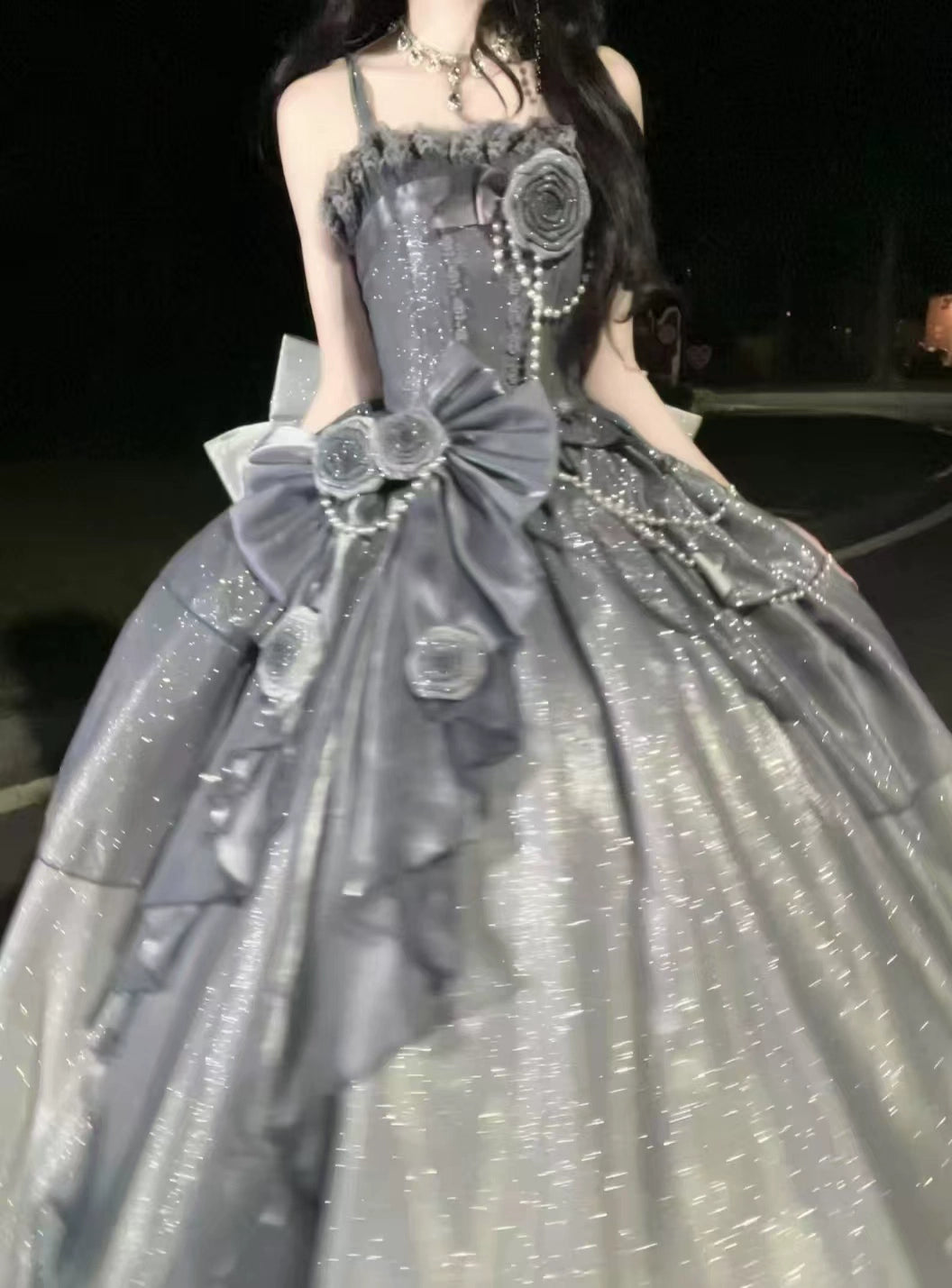 Nectarine White Tea - Captivating Starry - Wedding Lolita Dress Elegant Bridal JSK 37764:719820