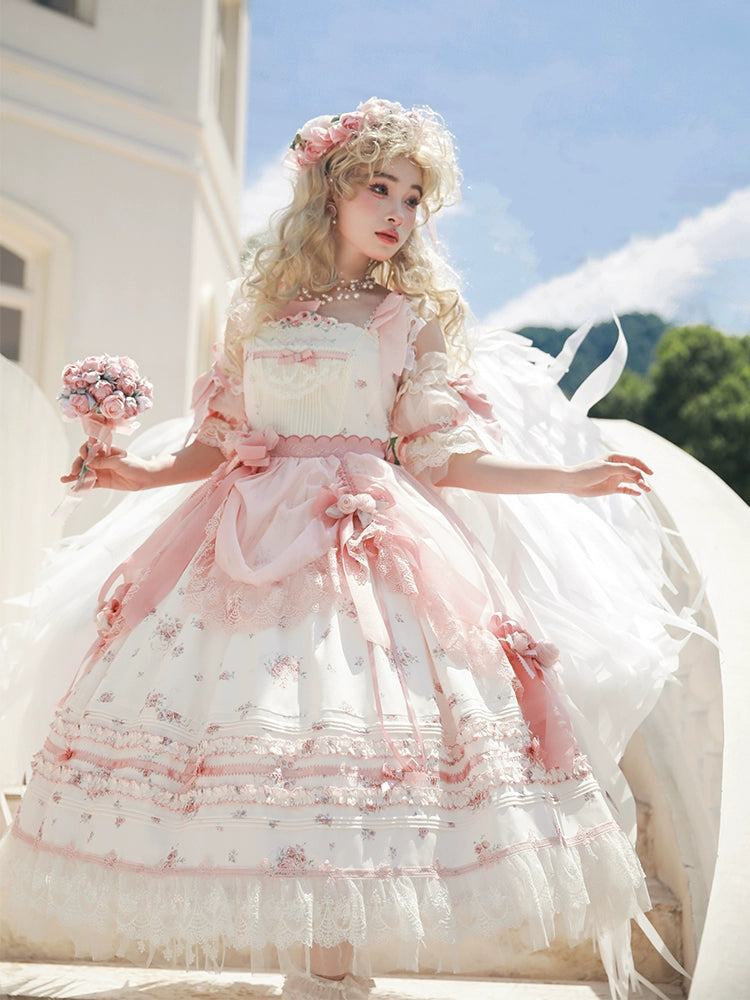 Mademoiselle Pearl - Rose Garden - Elegant Lolita Dress Bridal Floral Dress