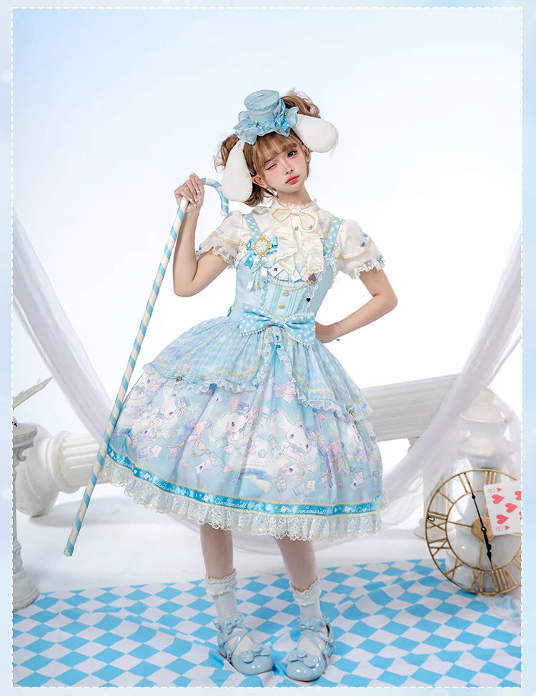 Cinnamoroll Magician - IP Collaboration Sweet Lolita Dress Set, Cinnamoroll Prints 45993:871370