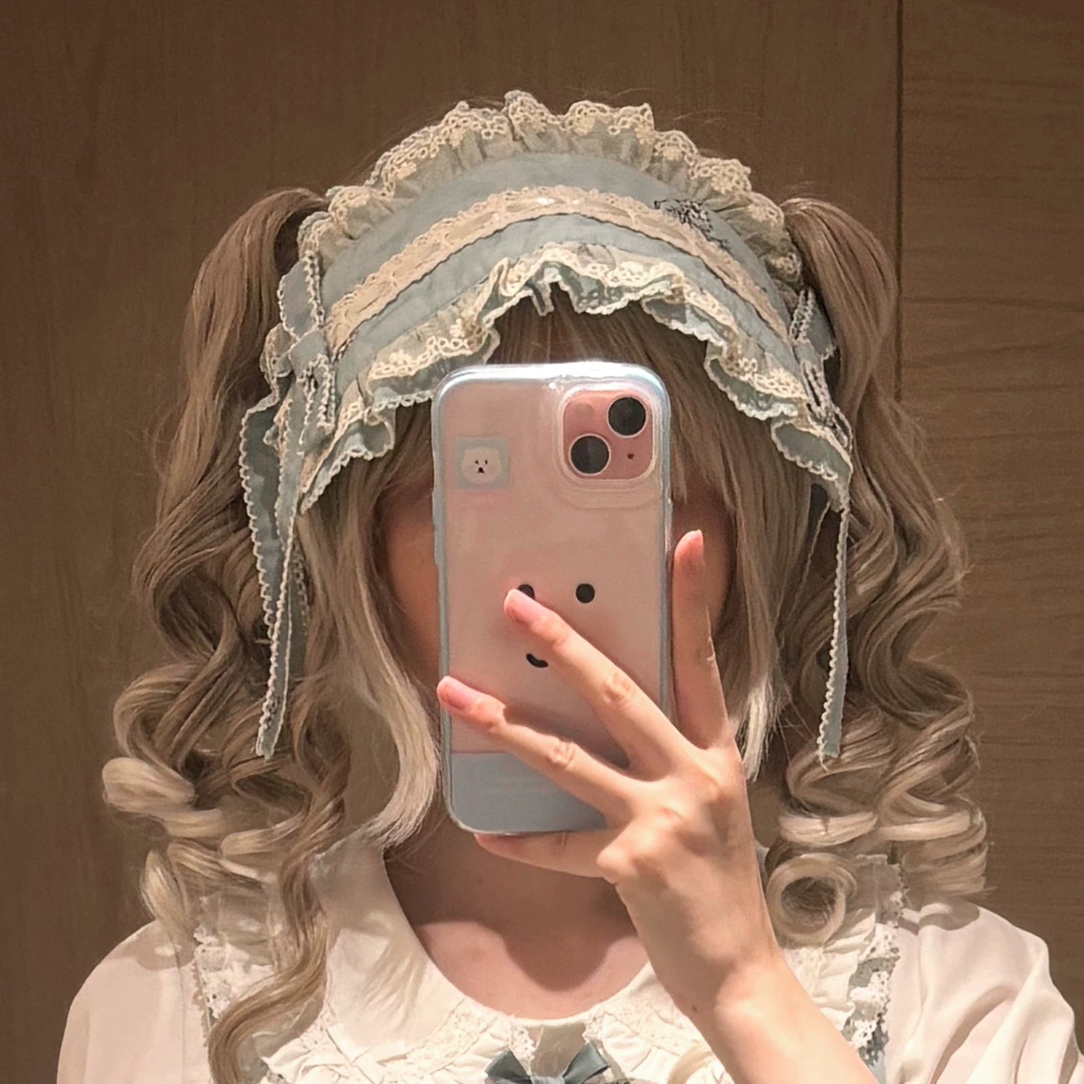 Small Porcelain Plate - Classic Lolita Plate Print OP, Embroidered Collar (L M S XL) 45786:862753