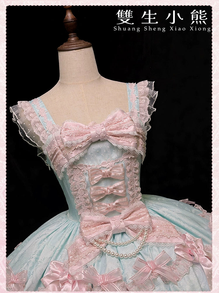 Shuang Sheng Xiao Xiong - Heart of Love - Sweet Lolita Wedding JSK, Bow Details 44306:803183