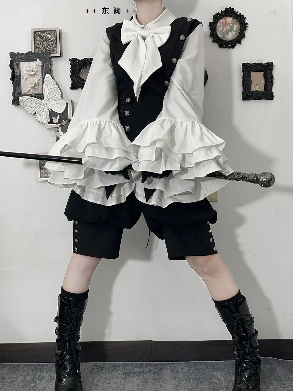 Ashes - Vintage Ouji Lolita Blouse and Shorts Set 45309:843398