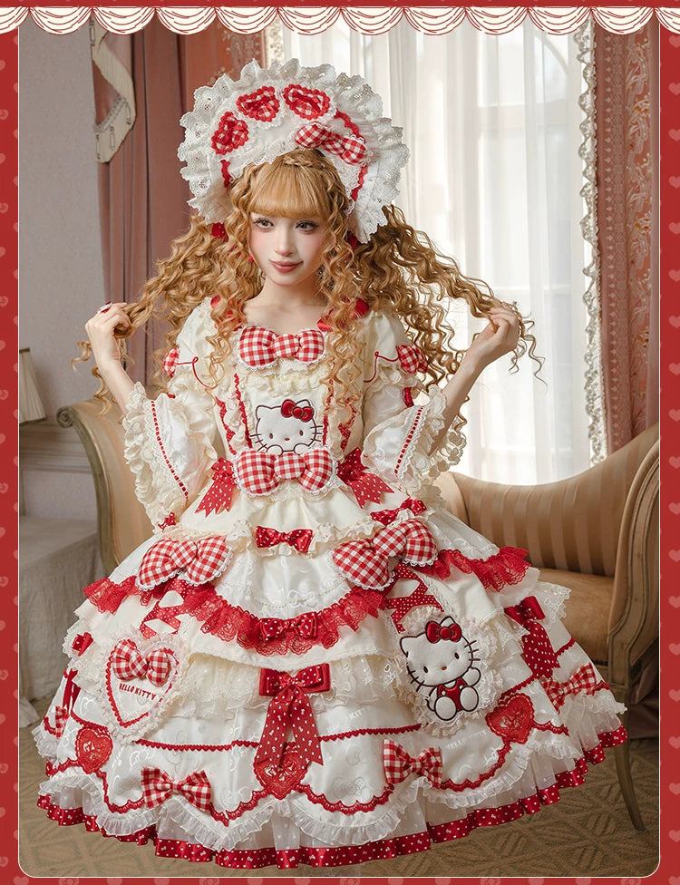 IP Collaboration Sweet Lolita OP Dress, Kitty Details