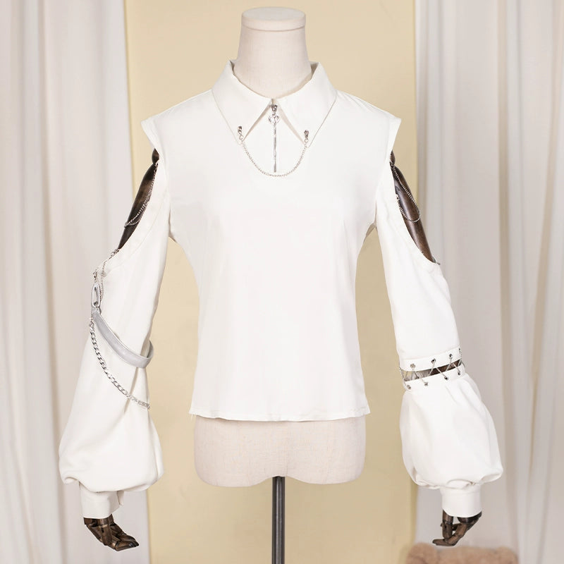 OCELOT - Love Affairs - Sweet Lolita Bodice Set Spicy Cowgirl Dress Set S Irregularly ivory shirt