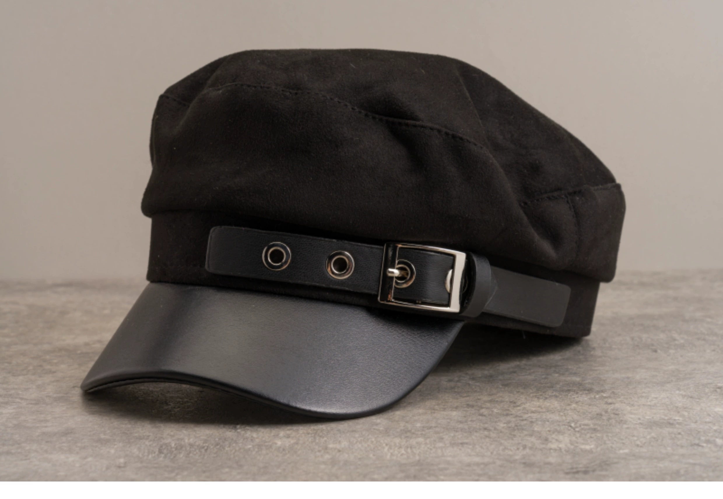 Strange Sugar - Gothic Lolita Hat Leather Buckle Lolita Newsboy Hat One Size 4
