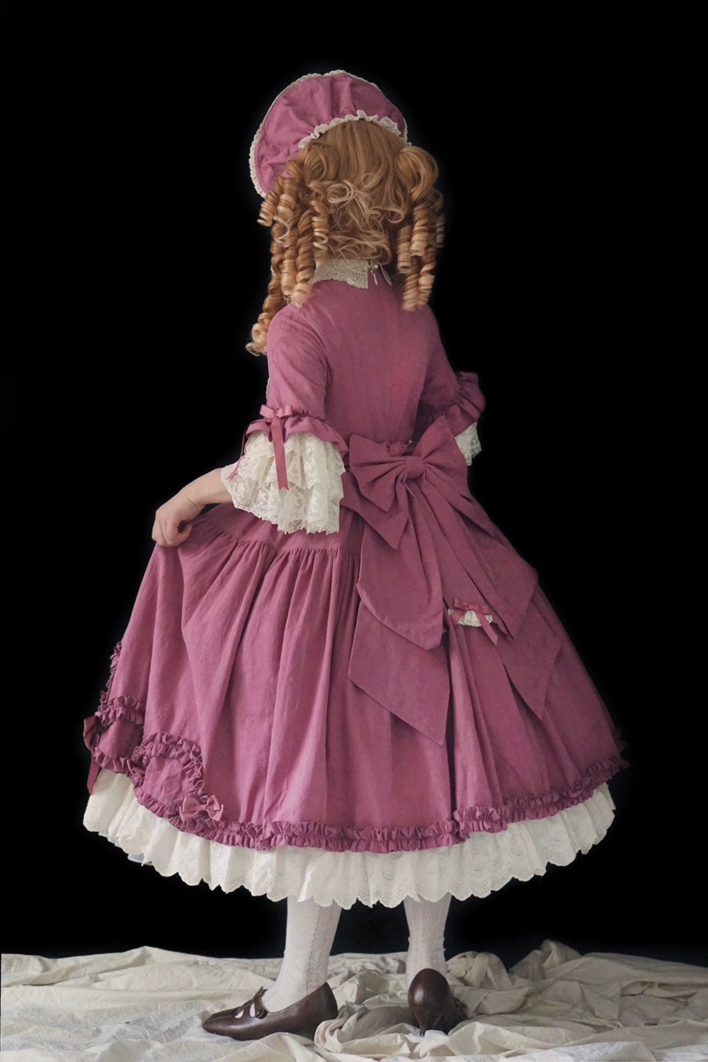 Miss Point~Lilyka Garden~Classic Lolita OP Dress Set Elegant Floral Wall Princess Sleeve 38832:606166