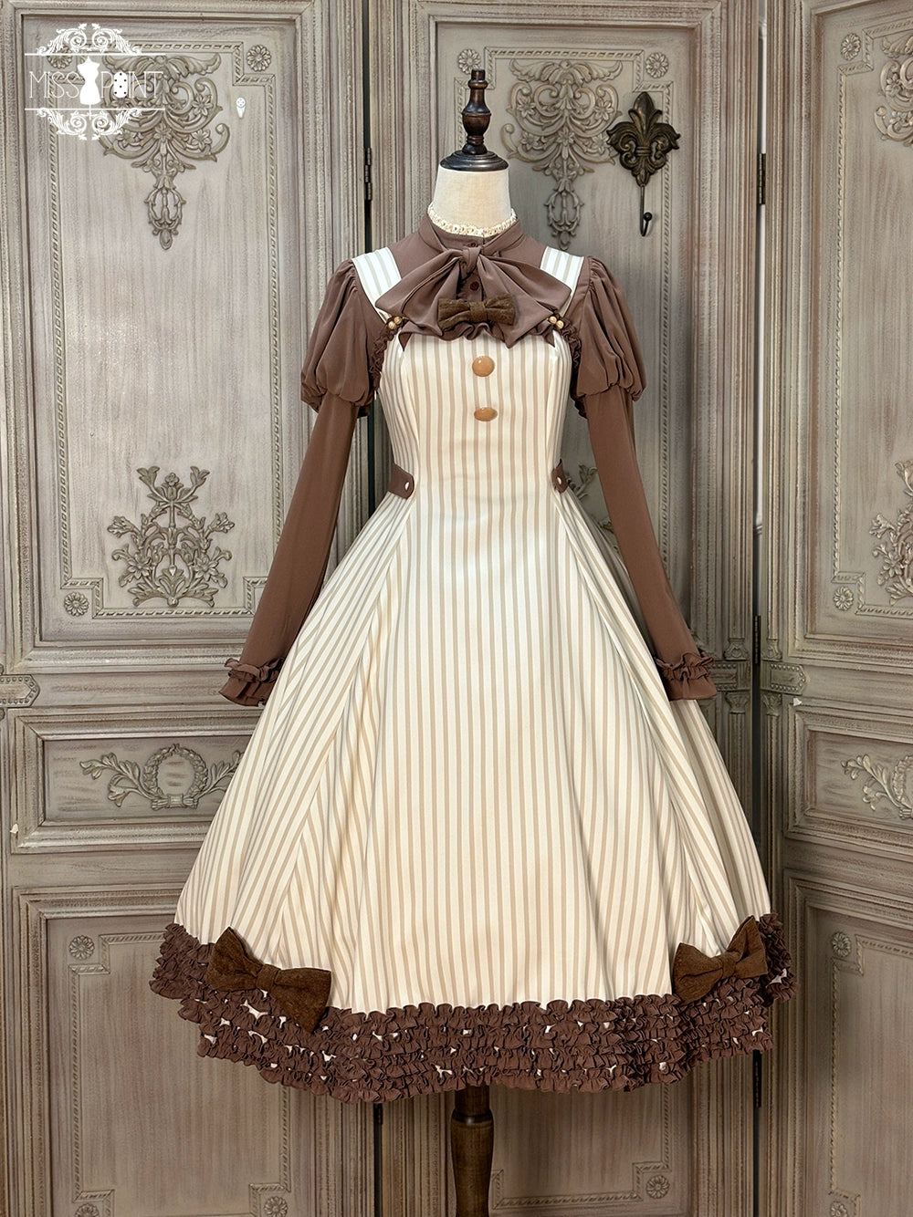 Miss Point - Classic Lolita JSK Customized Stripe Lolita Dress 40842:681092