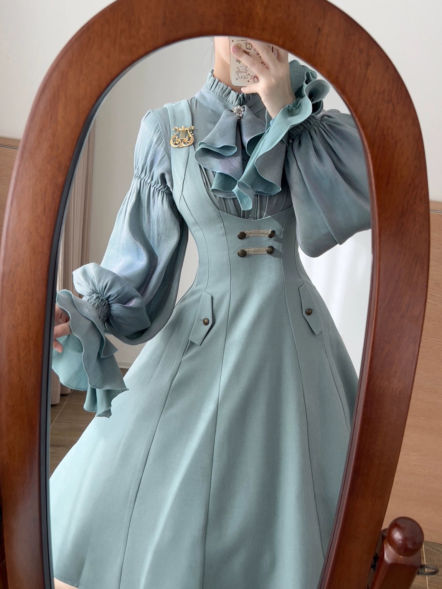 Moonlight in the Monastery - Classic Lolita Shirt, Detachable Jabot 44846:825599