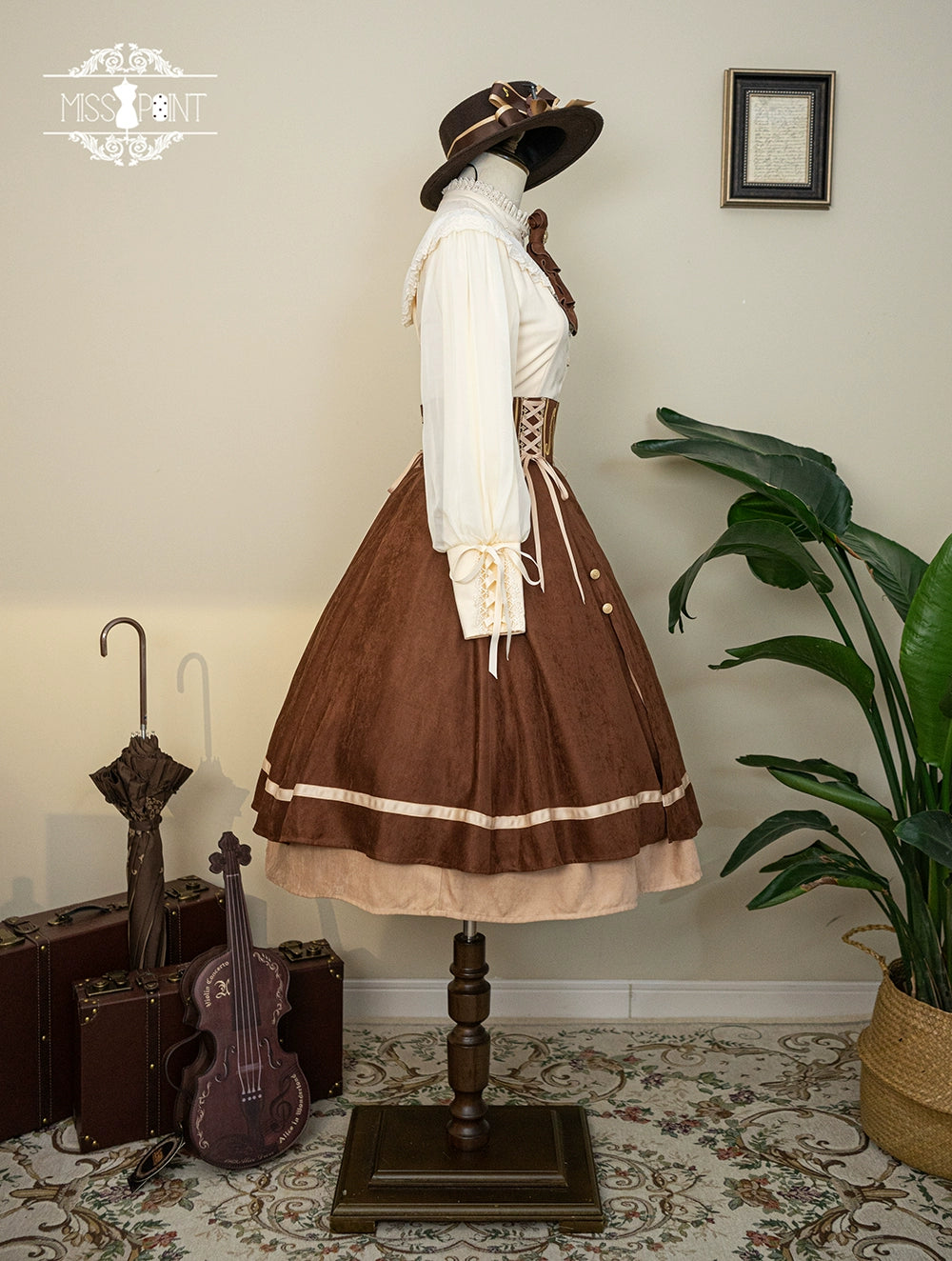 Miss Point~Golden Movement~Elegant Lolita Fishbone Skirt Customized 32242:381428